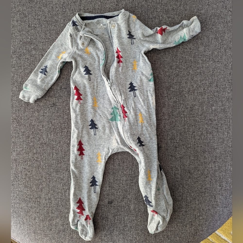 Baby Gap Christmas tree footed pajamas